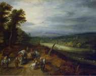 Brueghel Jan I de Fluweelen Brueghel Country Road  - Hermitage